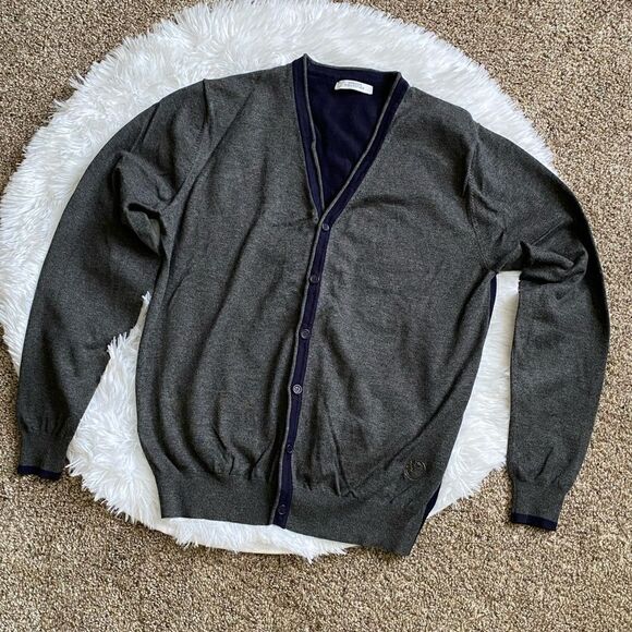 Versace Collection Button Down Cardigan Sweater Silk Cashmere Blend Mens Medium - Picture 1 of 12